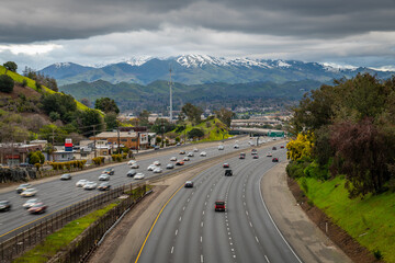 Mount Diablo covered in Snow
