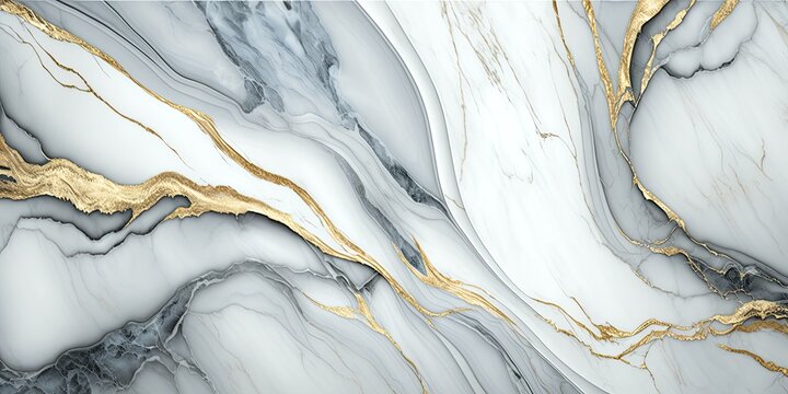 Detailed marble stone background. Graphite grain gold and silver. Fine texture geological wallpaper. © Fox Ave Designs