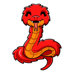 Cute spiny bush viper cartoon