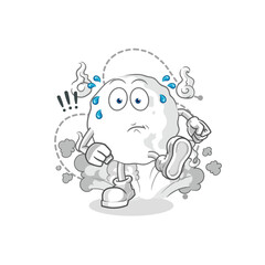 ghost running illustration. character vector