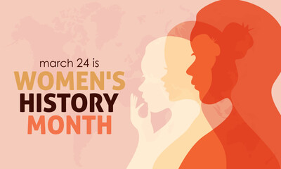 National Women's History Month. Often-overlooked contributions of women to history concept campaign on March