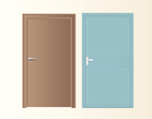 door Vector, Wooden door Illustration 