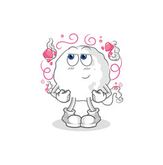 ghost shy vector. cartoon character