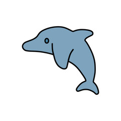 the blue dolphin looks pale