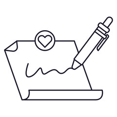 Recipe Medical Object Outline 2D Illustration