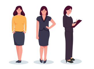 Fototapeta premium woman in suit. business woman vector illustration 