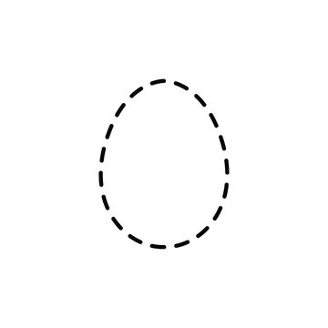 line Egg vector icon, balck and white