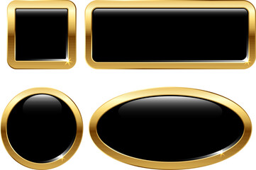 set of golden buttons