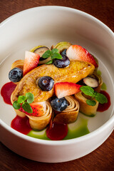 sweet pancakes with fresh berries