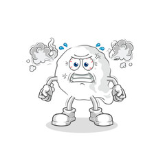 ghost very angry mascot. cartoon vector