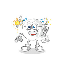 ghost got an idea cartoon. mascot vector