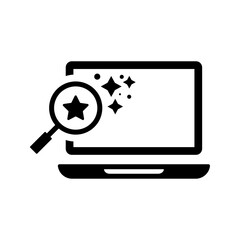 Clearly, distinctly, dogmatically icon. Black vector graphics.