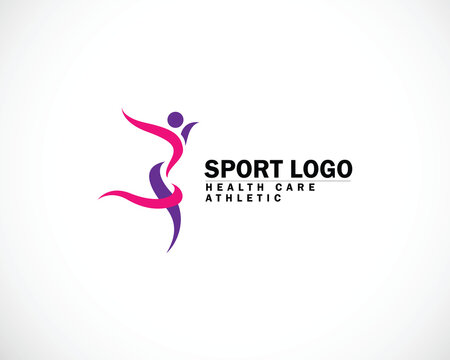 sport logo creative people abstract logo creative yoga athletic