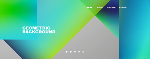 Trendy minimal geometric composition abstract background. Triangle fluid bright colors backdrop. Vector Illustration For Wallpaper, Banner, Background, Card, Book Illustration, landing page