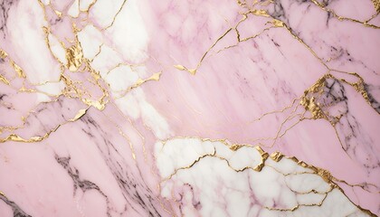 Golden Petals: A Pink Marble with Golden Streaks for a Regal Look, AI Generative