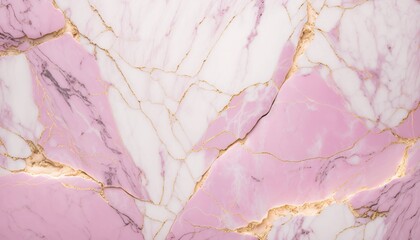 Obraz na płótnie Canvas Rosy Radiance: A Pink Marble with a Golden Glow, AI Generative