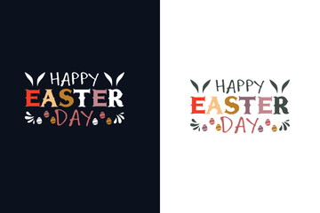 Happy Easter day. Easter day t-shirt design template