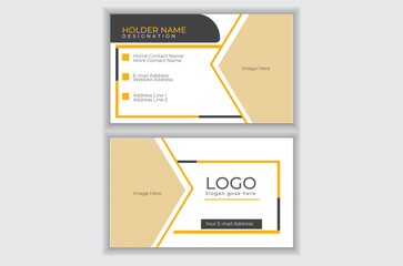 Business card design . Double sided business card template modern and clean style. Creative and modern business card template. 