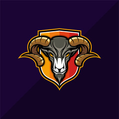 goat simple logo for your symbol or icon