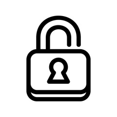 unlock icon or logo isolated sign symbol vector illustration - high quality black style vector icons
