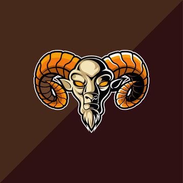 goat simple logo for your symbol or icon