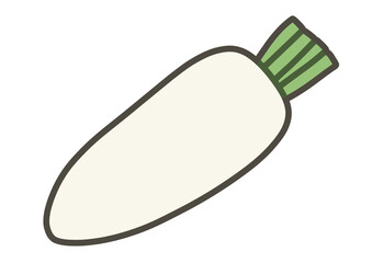 大根の手書きイラスト