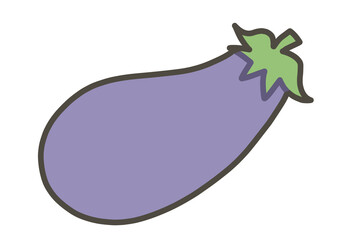 茄子の手書きイラスト