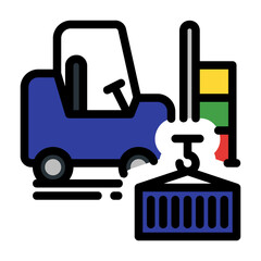 Obraz premium Forklift Icon