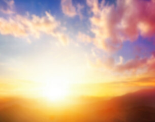 Natural blurred colors and bright sunshine a short time before sunset backgrounds c