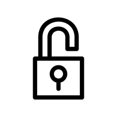 unlock icon or logo isolated sign symbol vector illustration - high quality black style vector icons
