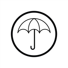 Umbrella icon sign and symbol for apps and websites with transparent background PNG