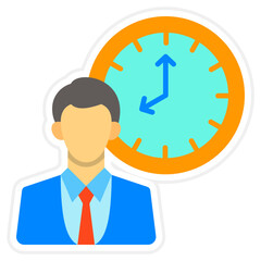 Clock Sticker Icon