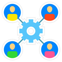 Teamwork Sticker Icon