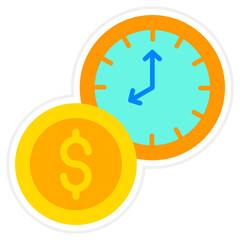 Time Is Money Sticker Icon