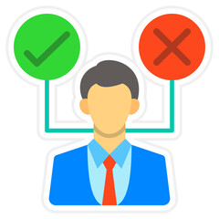 Decision Making Sticker Icon