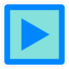 Play Button Sticker Icon