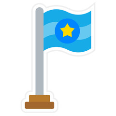 Flag Sticker Icon