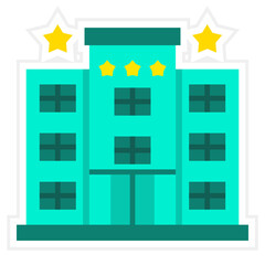 Five Stars Sticker Icon