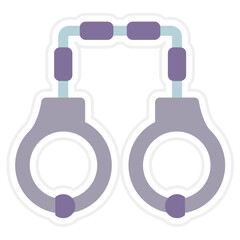 Handcuffs Sticker Icon