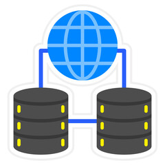 Data Network Sticker Icon