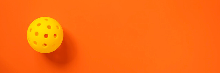 Pickleball on orange banner