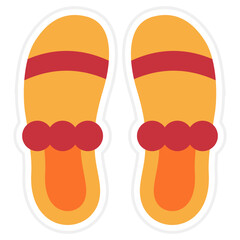 Slippers Sticker Icon