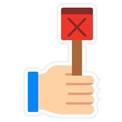 Vote No Sticker Icon
