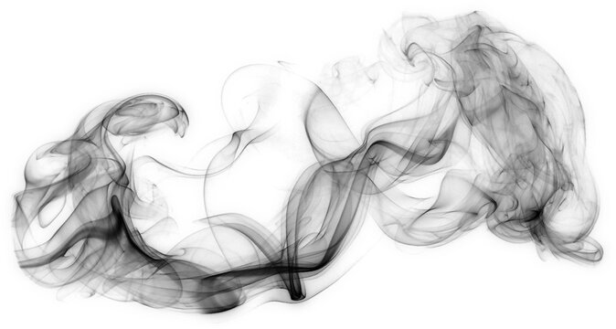 dynamic black fine smoke illustration