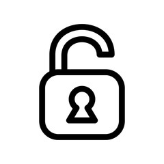 unlock icon or logo isolated sign symbol vector illustration - high quality black style vector icons
