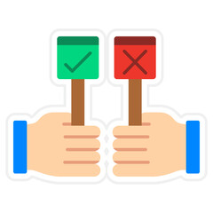 Yes or No Sticker Icon