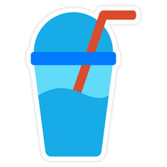 Plastic Cup Sticker Icon