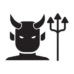 Demon, devil, halloween icon