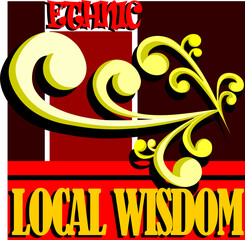 local wisdom ethnic batik ornament vector
