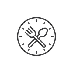 Lunch time line icon